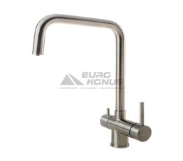 FABIANO Смеситель для кухни на две воды двухрычажный FKM 31.6 SS Inox (8231.401.0225)